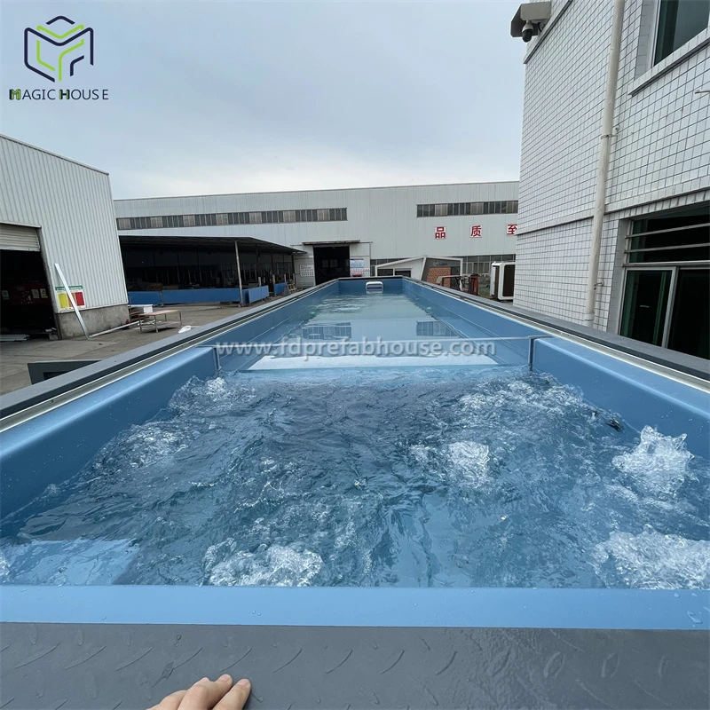 40ft container swimming pool with hot tub